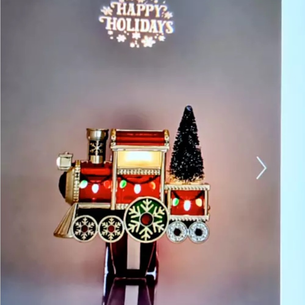 BATH & BODY WORKS CHRISTMAS TRAIN PROJECTOR LIGHT UP 24/7 WALLFLOWER PLUG IN
